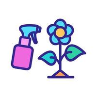 ilustración de contorno de vector de icono de dispensador de flores de pulverización