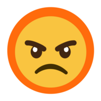 Angry face emoji PNG file