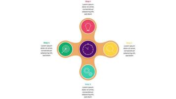 ilustración de vector de infografía de paso simple sobre fondo blanco. conjunto de infografías de opciones planas.