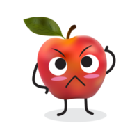 personagem de desenho animado de maçã. png