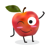 personaje de dibujos animados de manzana. png