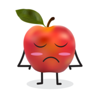 personaje de dibujos animados de manzana. png