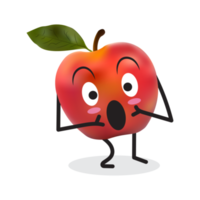 personaje de dibujos animados de manzana. png