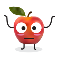 personaje de dibujos animados de manzana. png