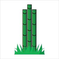 Bamboo logo or icon design illustration template web vector