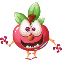 Cartoon character crazy apple png