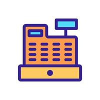 Cash register icon vector. Isolated contour symbol illustration vector