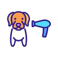 dog hair dryer icon vector outline illustration