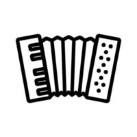 Accordion icon vector. Isolated contour symbol illustration vector