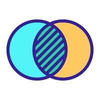 Crossing the charts is an icon vector. Isolated contour symbol illustration vector