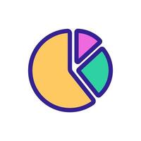 dividing the chart icon vector. Isolated contour symbol illustration vector