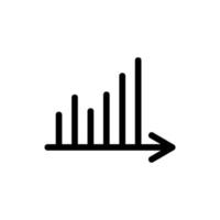 chart icon vector. Isolated contour symbol illustration vector