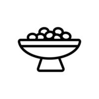 Dates icon vector. Isolated contour symbol illustration vector