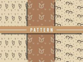 background pattern design template, with brown foliage style vector