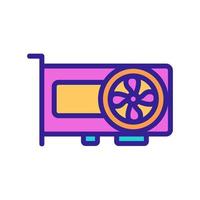 fastest graphics card icon vector outline illustration