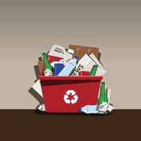 Recycling at Home Waste Shorting Concept Background vector