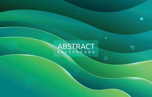 Layered Wave Fluid Liquid Mint Green Turquoise Abstract Background vector