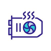 a powerful graphics card icon vector outline illustration