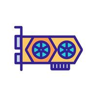 mining video card icon vector outline illustration