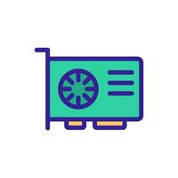 fastest graphics card icon vector outline illustration