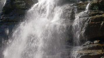 Beautiful local waterfall in Chiang mai Thailand - water nature background relax concept video