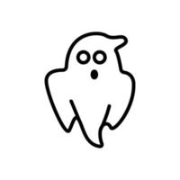 ghost icon vector. Isolated contour symbol illustration vector