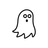 ghost icon vector. Isolated contour symbol illustration vector