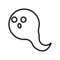 ghost icon vector. Isolated contour symbol illustration vector