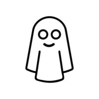 ghost icon vector. Isolated contour symbol illustration vector