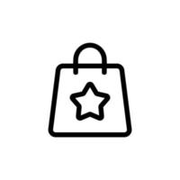 vector de icono de paquete de regalo. ilustración de símbolo de contorno aislado