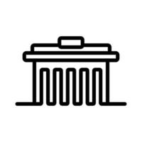 building icon vector. Isolated contour symbol illustration vector