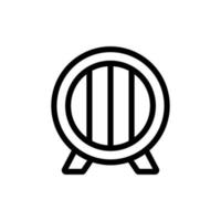 barrel icon vector. Isolated contour symbol illustration vector