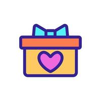 Gift in the package icon vector. Isolated contour symbol illustration vector