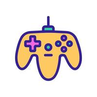 Game joystick icon vector. Isolated contour symbol illustration vector