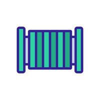 profiled fence icon vector outline illustration