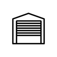 ajar automatic garage door icon vector outline illustration