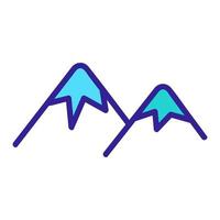 vector de icono de cresta de montaña. ilustración de símbolo de contorno aislado