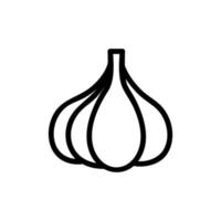 garlic icon vector. Isolated contour symbol illustration vector