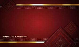 dark red luxury background with plaid decoration, and gold lines vector