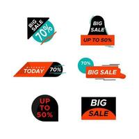 Set of labels with sales inscription. Vector data illustration. Advertising or promotion. Shopping concept. Mega sale price tag promotion, shop now, special discount, big sale