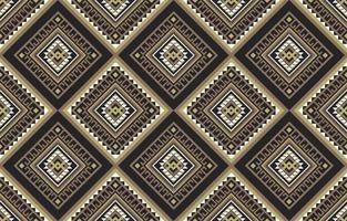 Abstract ethnic geometric seamless pattern brown. Design for background, illustration, wallpaper, fabric, texture, batik, carpet, clothing, embroidery vector