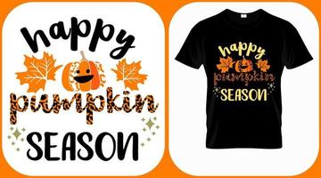 Happy pumpkin season. Autumn season hand  written phrase. Colorful fall season hand drawn slogan. Autumn theme lettering vector phrases. Scrapbooking elements for harvest party.