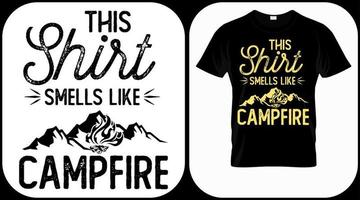 This shirt smells like campfire. camping graphics vector, vintage explorer, adventure, wilderness. Outdoor adventure quotes symbol. Perfect for t-shirt prints, posters. vector