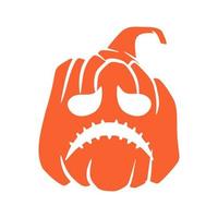 halloween pumpkins Jack O Lanterns faces. pumpkin icon. Scary Halloween pumpkin. vector