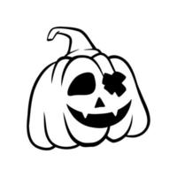 calabazas de halloween jack o caras de linternas. icono de calabaza. calabaza de halloween de miedo. vector