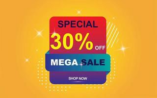 Sale banner template design  Super Sale end of season special offer banner. vector