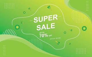 Sale banner template design, Super Sale end of season special offer banner. vector
