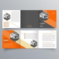 Tri-fold brochure template Minimalistic geometric design for corporate and business. Creative concept brochure vector template.