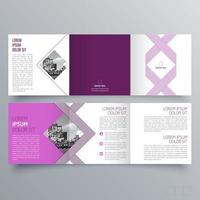 Tri-fold brochure template Minimalistic geometric design for corporate and business. Creative concept brochure vector template.