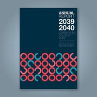 cover annual report type a vector